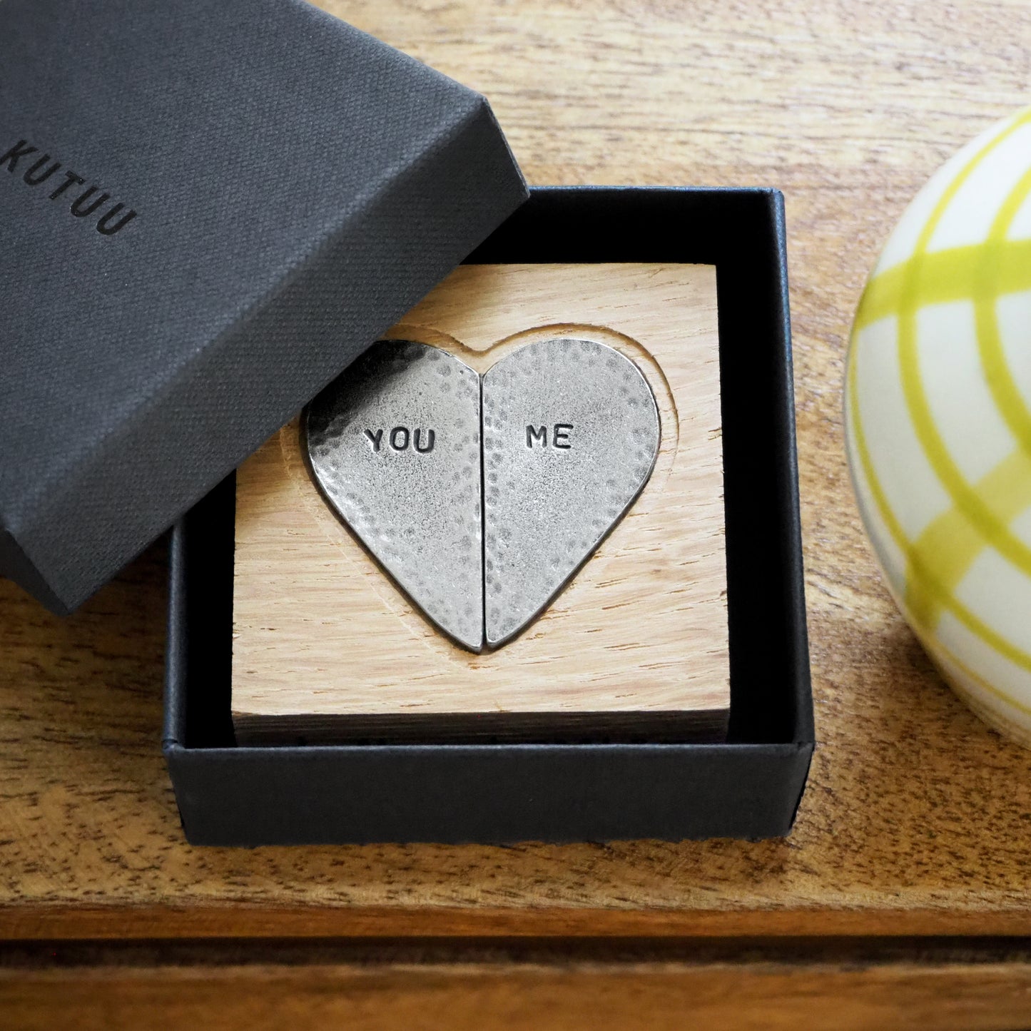 Couple's 'Better Together' Heart Pocket Tokens Set