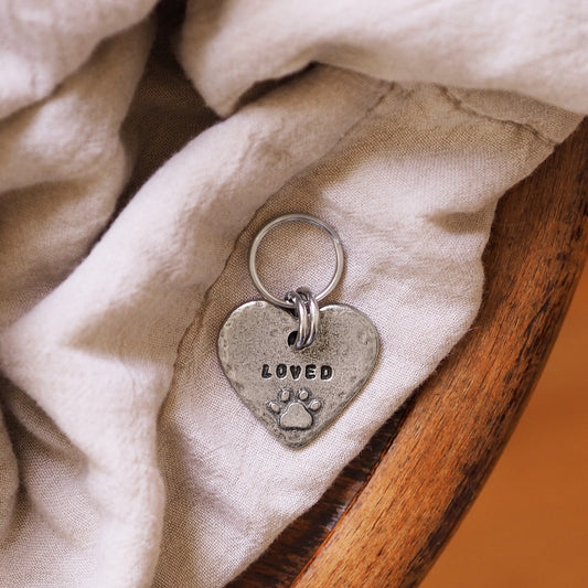 'Loved' Dog Collar Charm
