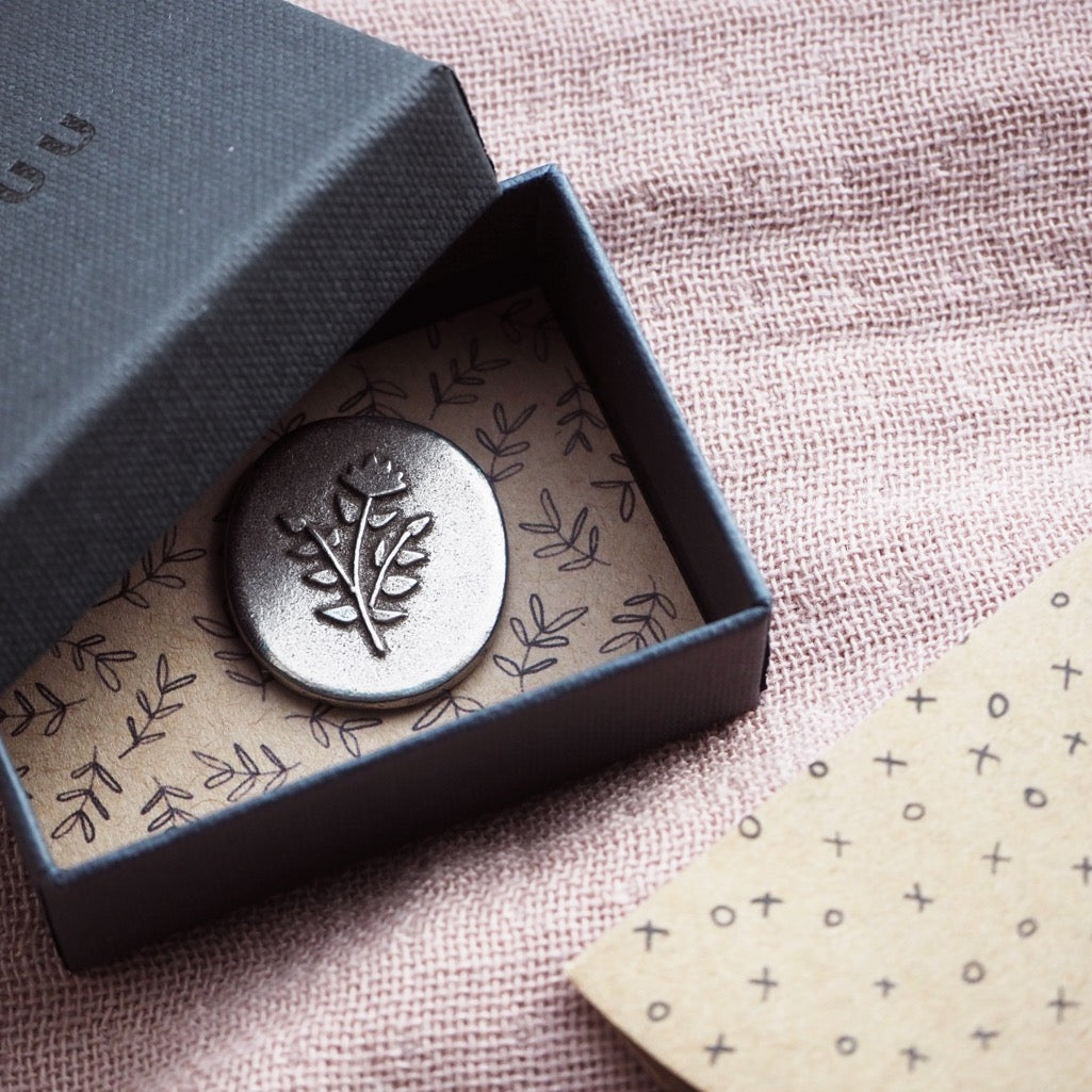 Floral 'Loved' Pocket Coin Token