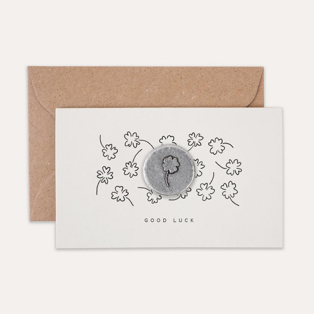 Four Leaf Clover 'Good Luck' Pocket Token