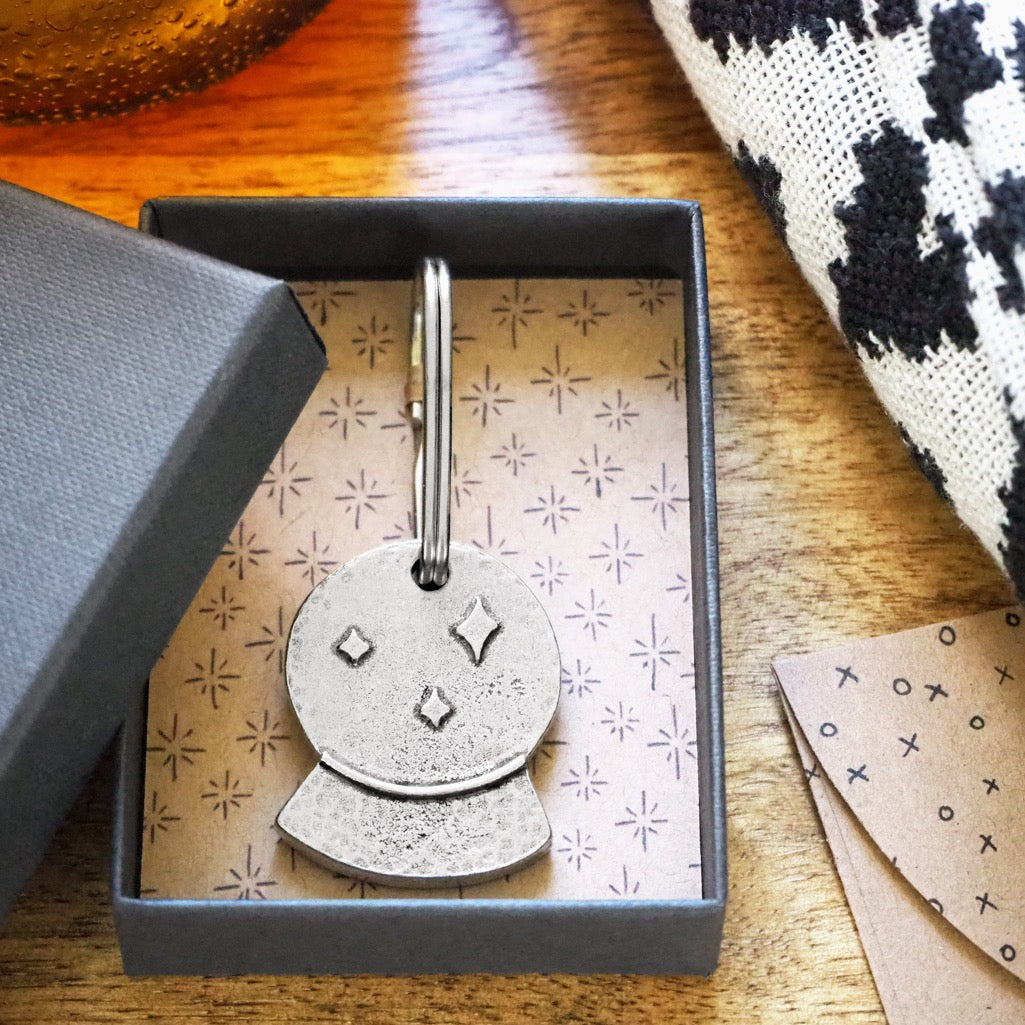 'The Future Looks Bright' Crystal Ball Keyring