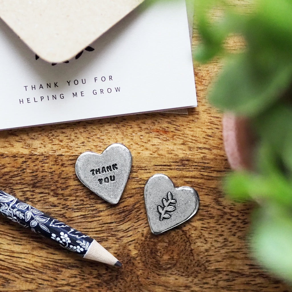 'Thank You for Helping Me/Us Grow" Tiny Token Card
