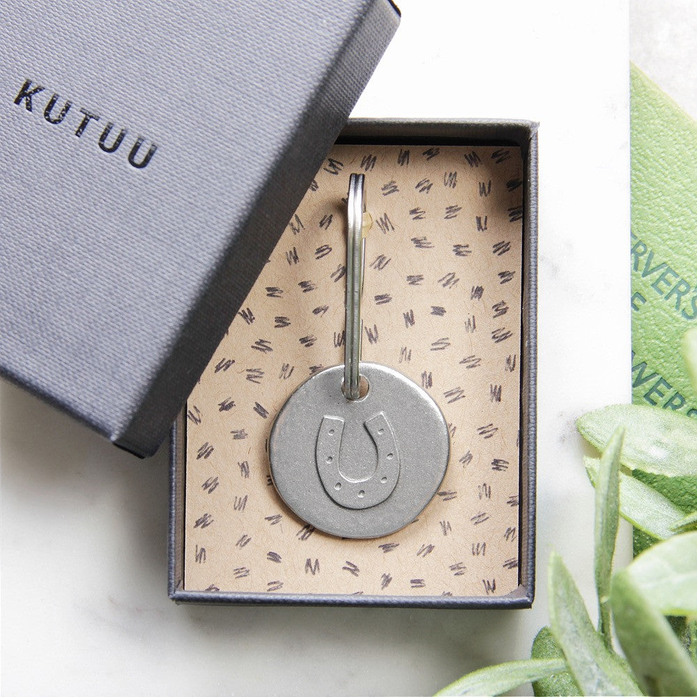 ‘Wishing You all the Luck in the World’ Horseshoe Keyring