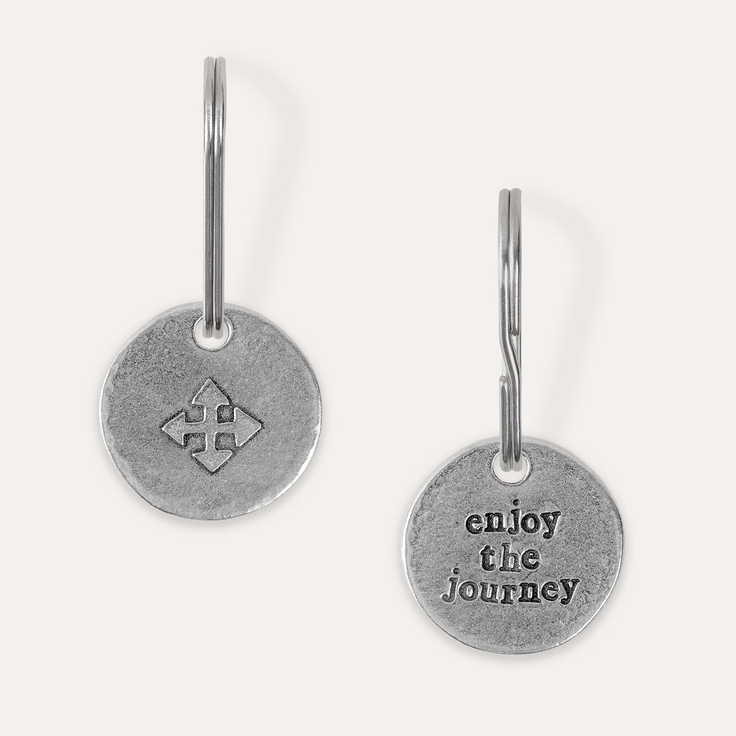 'Enjoy The Journey' Compass Keyring