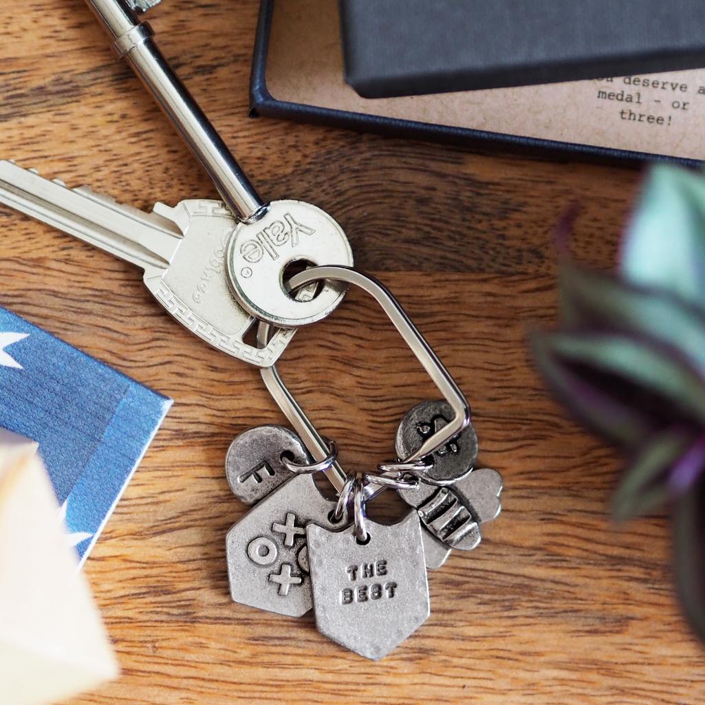 Personalised Medal Charms Keyring