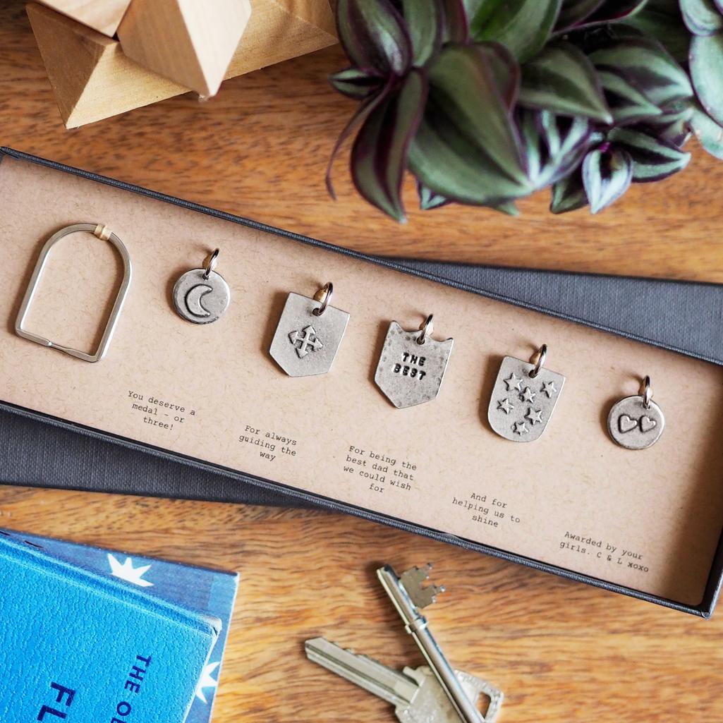 Personalised Medal Charms Keyring