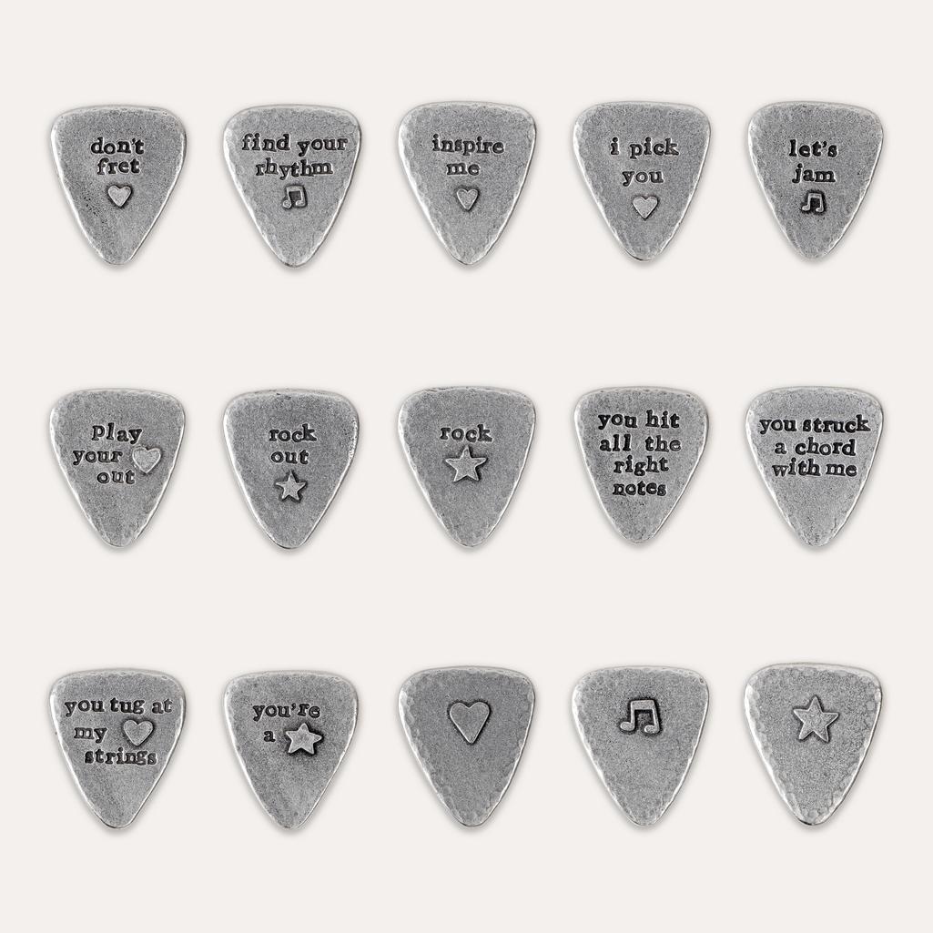 Heart Strings Guitar Plectrum Card