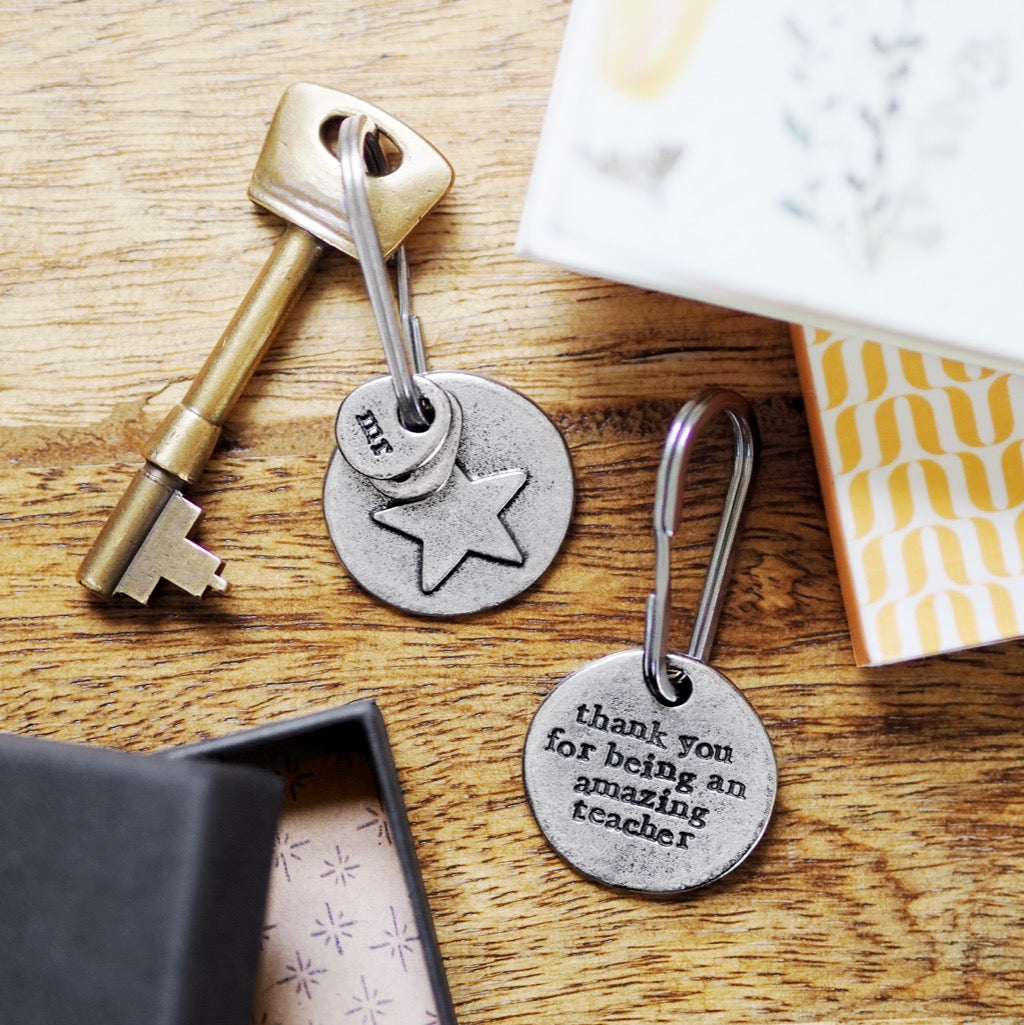 'Amazing Teacher' Star Keyring