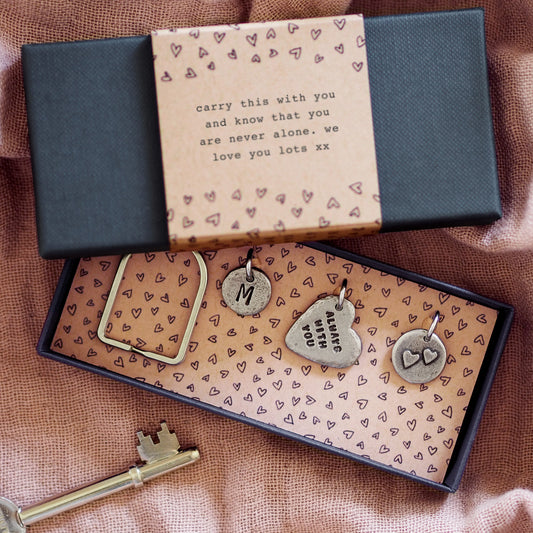 Personalised 'Always With You' Mini Charms Keyring