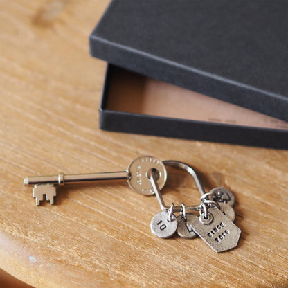 Personalised 10th Wedding Anniversary Charms Keyring