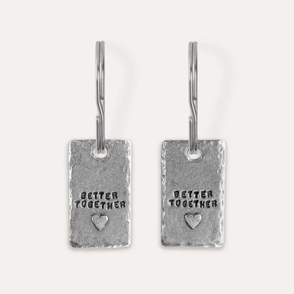 'Better Together' Heart Keyring Set for Couples