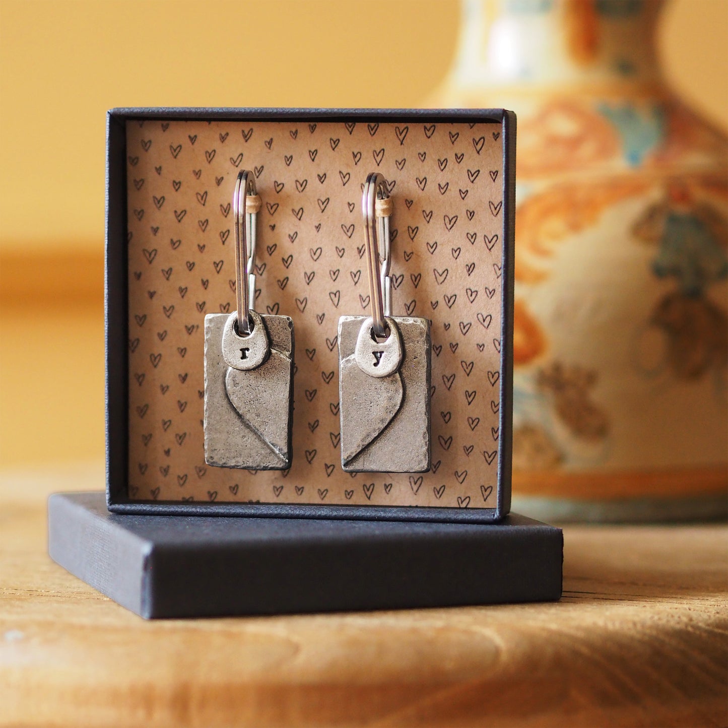 'Better Together' Heart Keyring Set for Couples