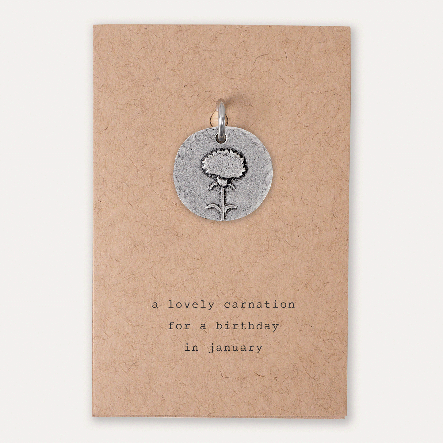 Personalised Birth Flower Keyring Charm