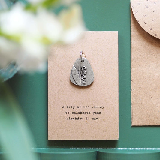 May lily of the valley birth flower charm 