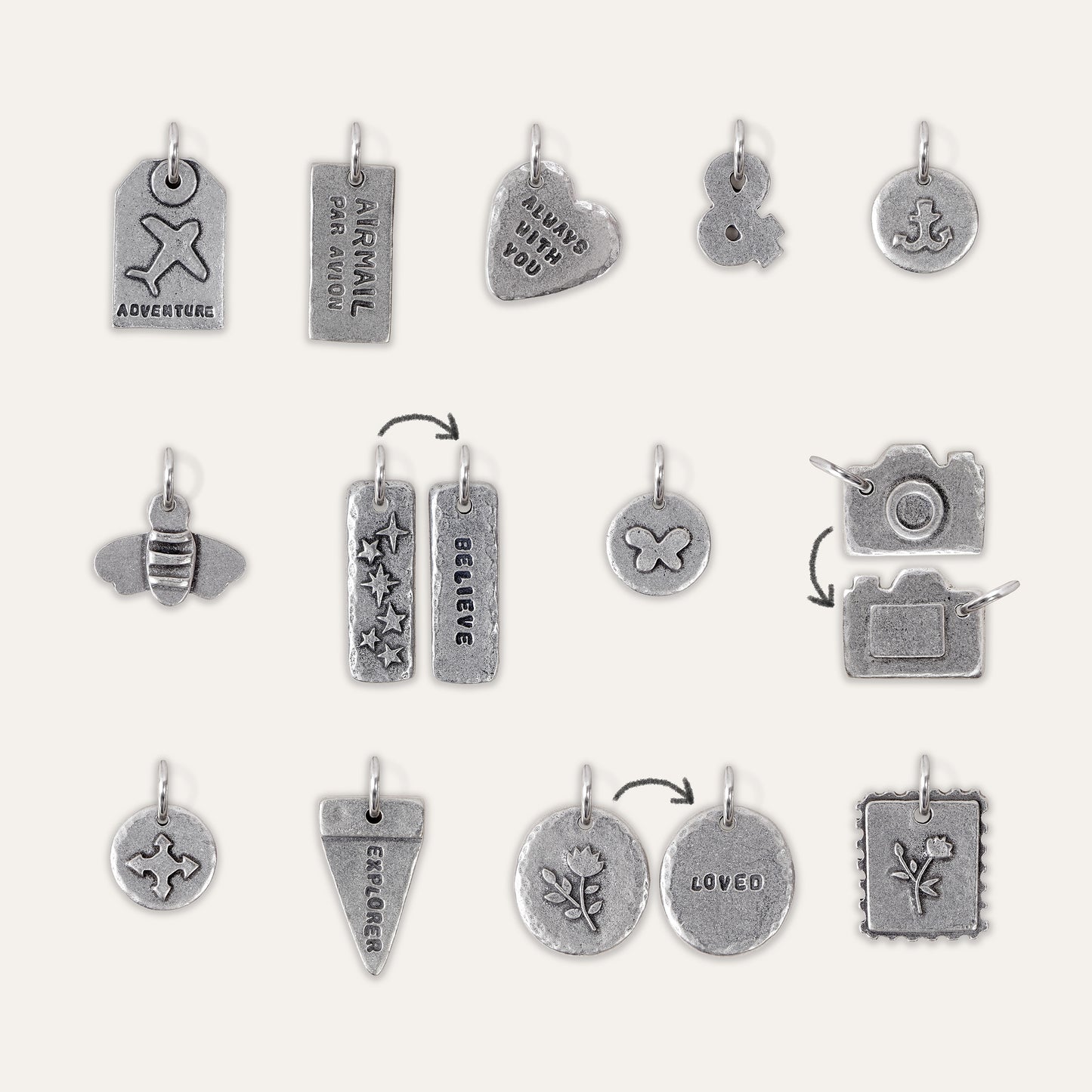 Personalised 10th Wedding Anniversary Charms Keyring