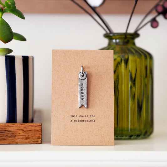 'Hooray' Celebration Banner Keyring Charm