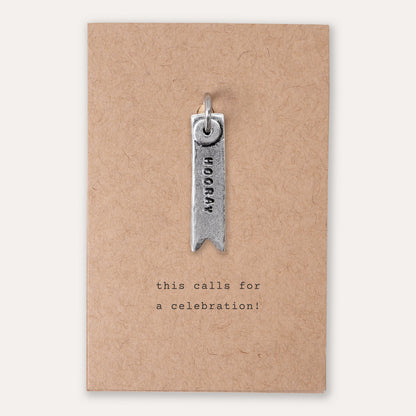 'Hooray' Celebration Banner Keyring Charm