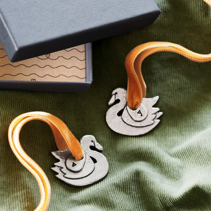 'One for You, One for Me' Swan Christmas Tree Charms Set