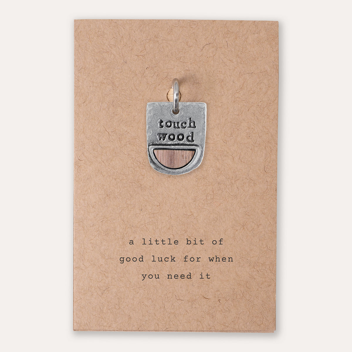 'Touch Wood' Good Luck Keyring Charm