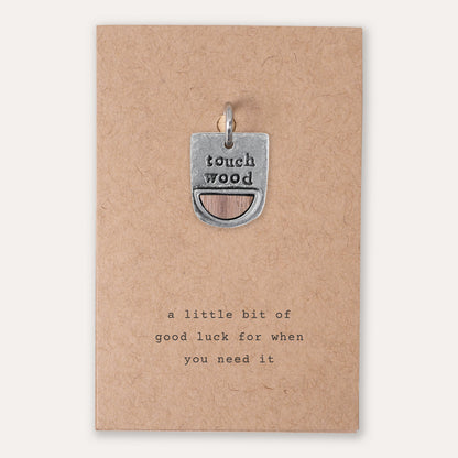 'Touch Wood' Good Luck Keyring Charm