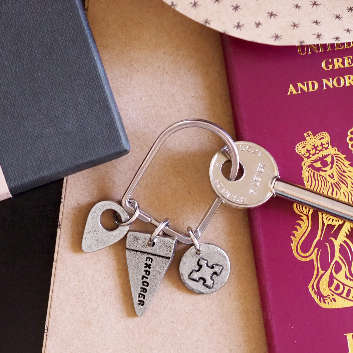 'Explorer' Flag Keyring Charm