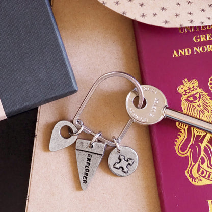 'Explorer' Flag Keyring Charm