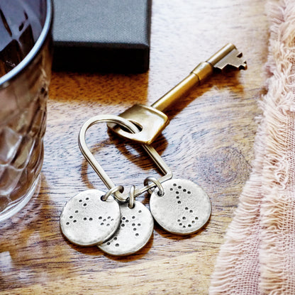 Personalised Zodiac Constellation Keyring Charm