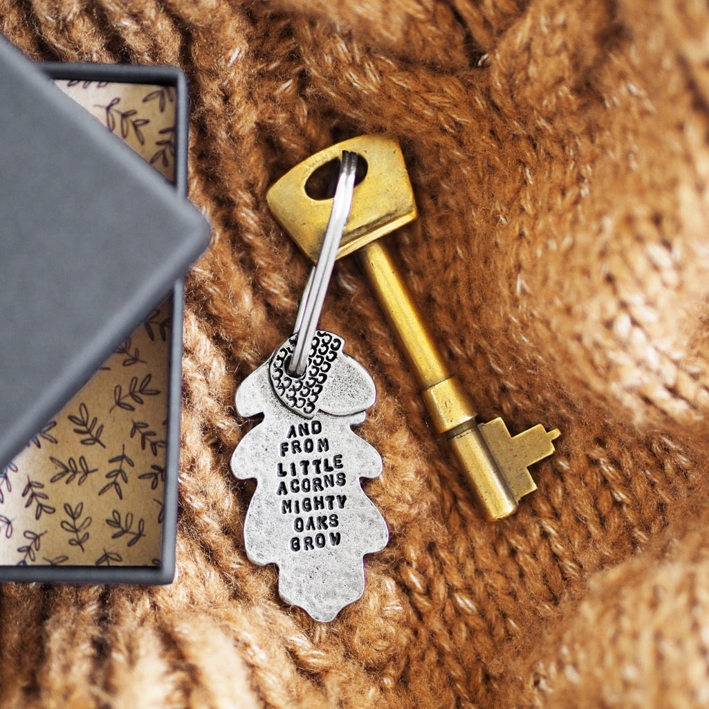 'From Little Acorns Mighty Oaks Grow' Keyring