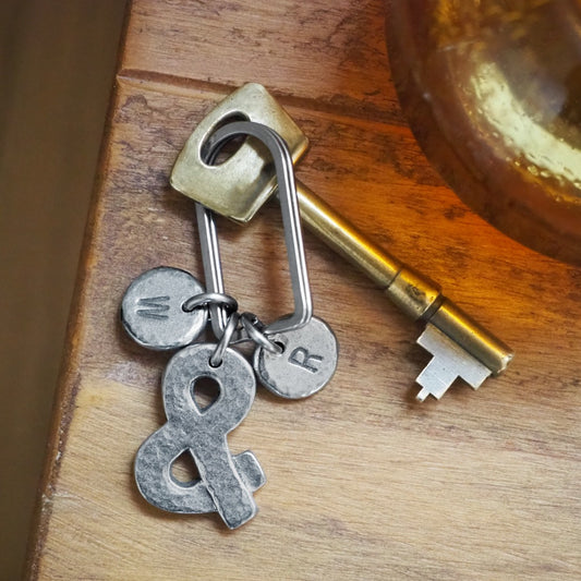 Ampersand Initials Keyring