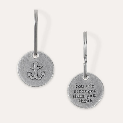 'You Are Stronger Than You Think' Anchor Keyring