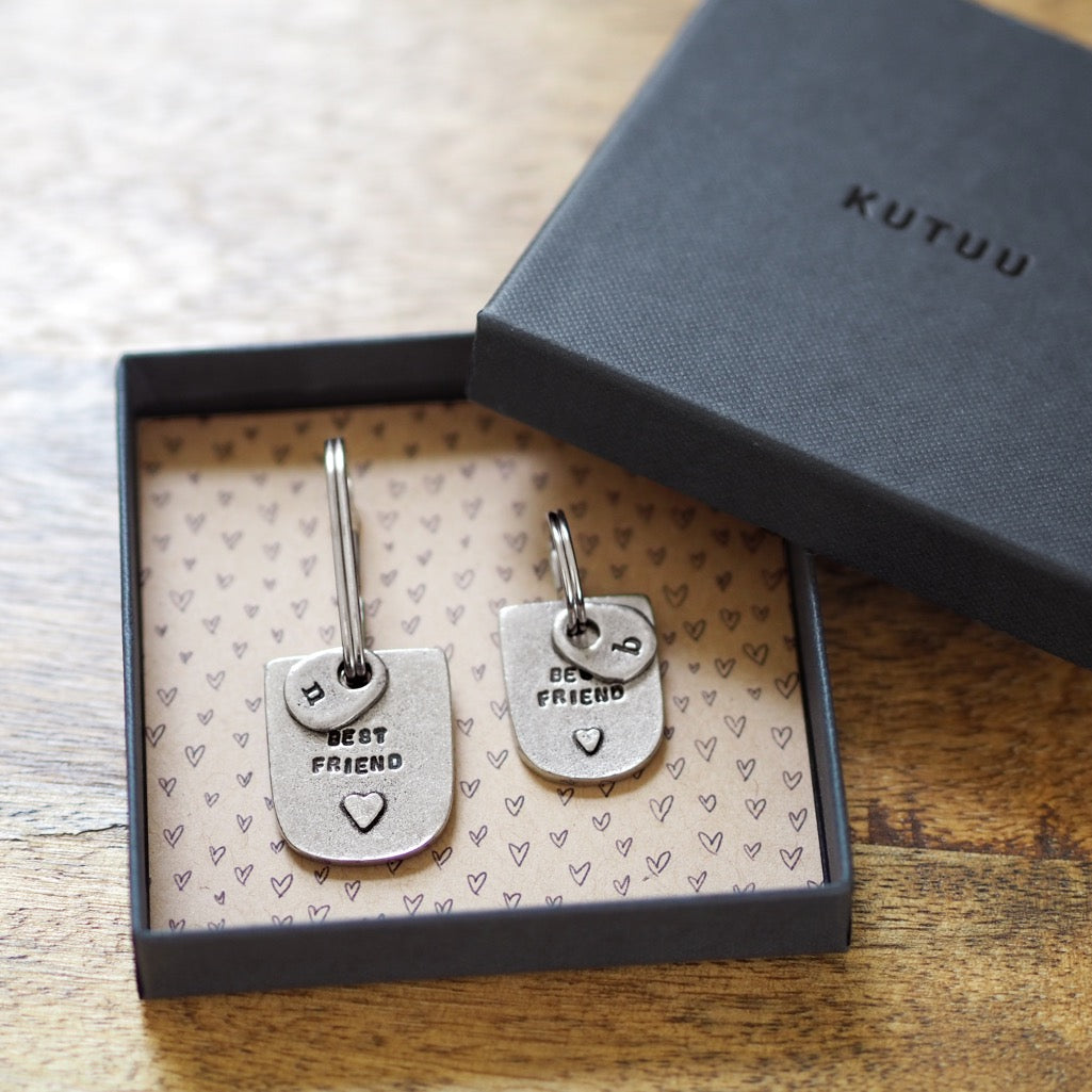'Best Friend' Keyring + Dog Collar Charm Set