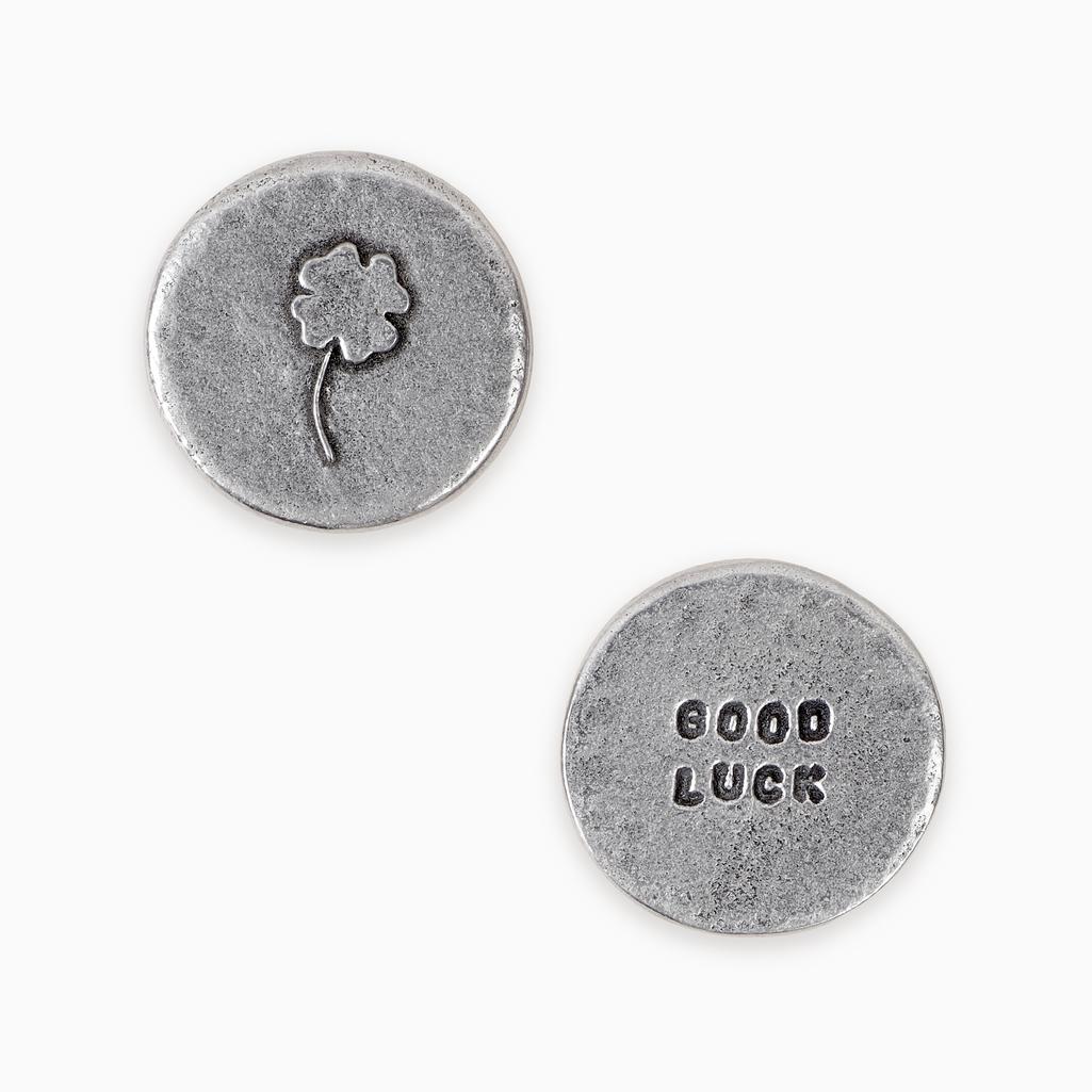 Four Leaf Clover 'Good Luck' Pocket Token Card