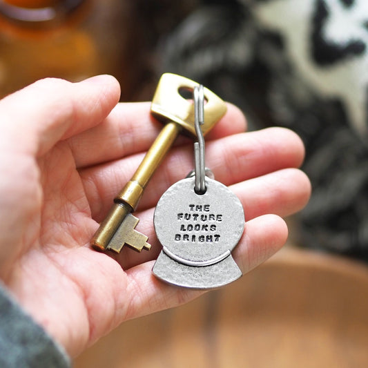 'The Future Looks Bright' Crystal Ball Keyring