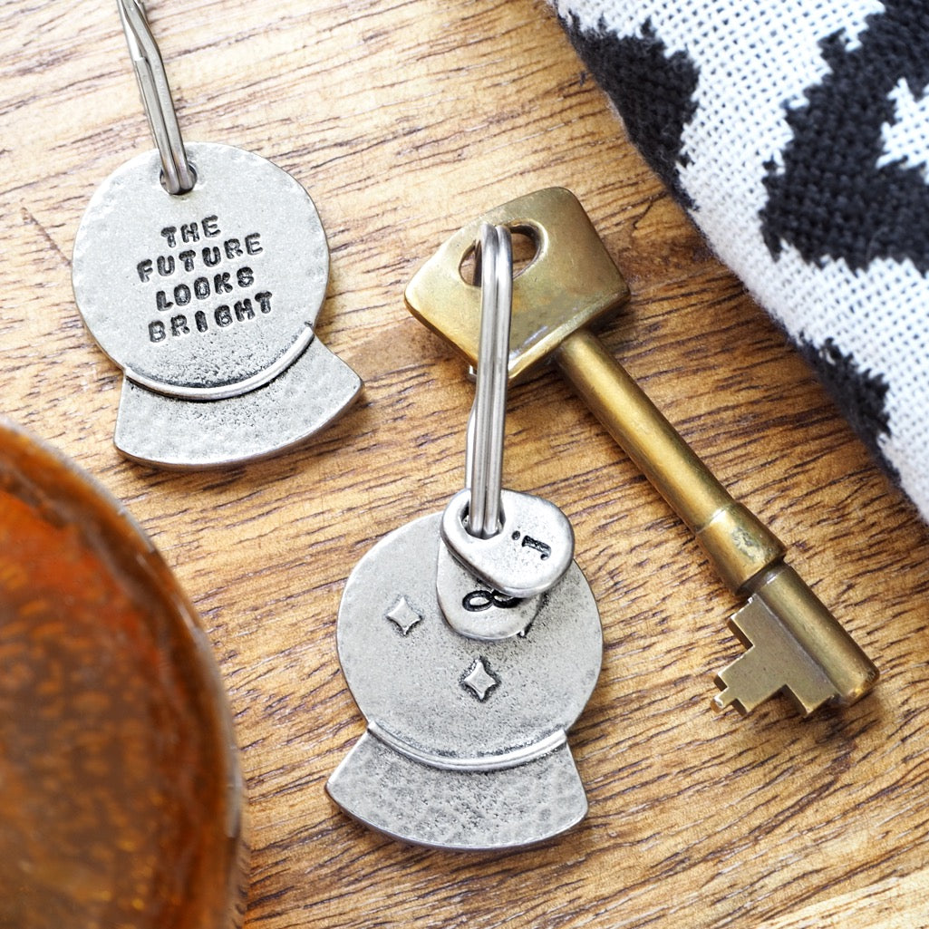 'The Future Looks Bright' Crystal Ball Keyring