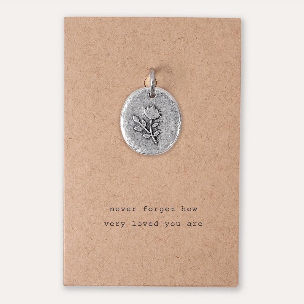 Floral 'Loved' Charm
