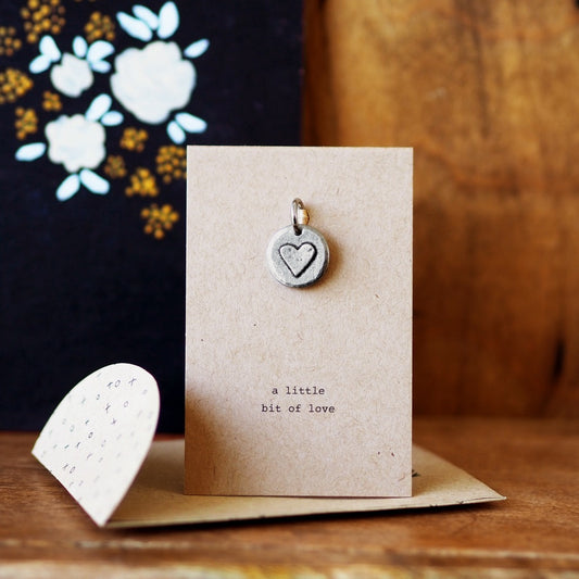 'A Little Bit of Love' Heart Charm