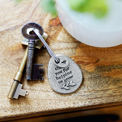 'Thank You For Helping Me/Us Grow' Keyring