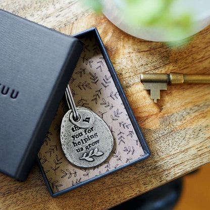 'Thank You For Helping Me/Us Grow' Keyring