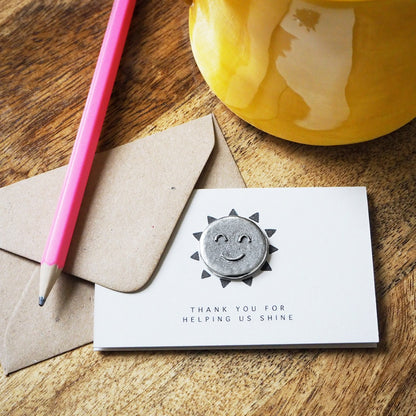 'Thank You for Helping Me/Us Shine' Tiny Token Card