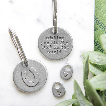 ‘Wishing You all the Luck in the World’ Horseshoe Keyring
