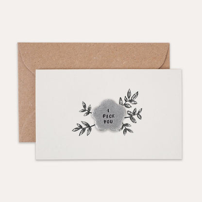 'I Pick You' Flower Tiny Token Card