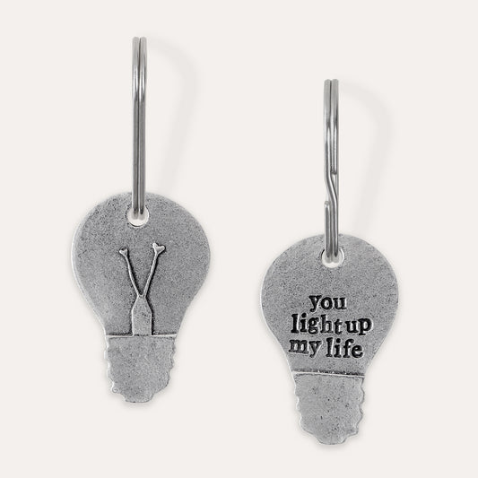 'You Light Up My Life' Light Bulb Keyring