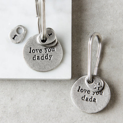 'Love You Dad' and 'Love You Daddy' Keyrings