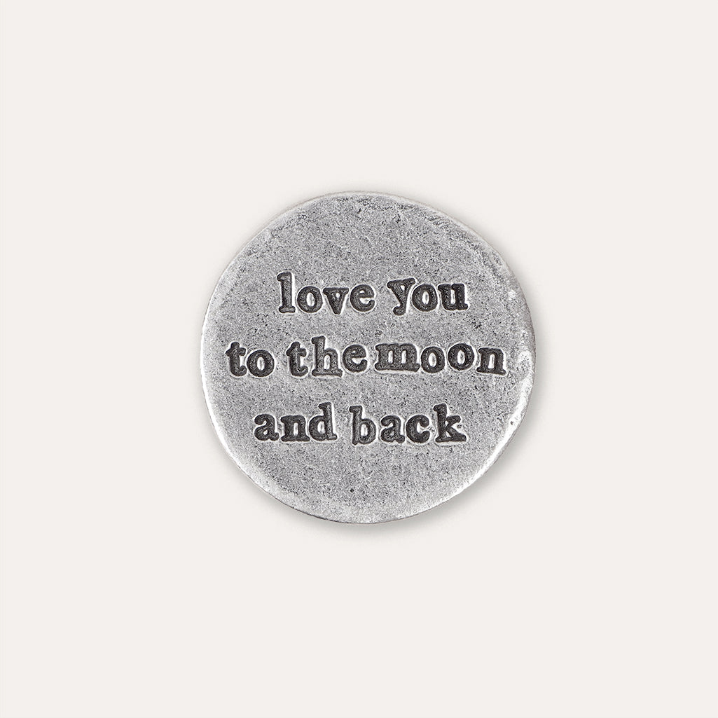 'Moon And Back' Pocket Coin