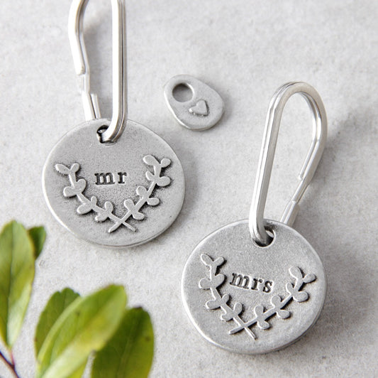 'Mr' or 'Mrs' Keyring