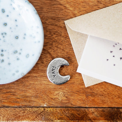 'Over The Moon For You' Tiny Token Card