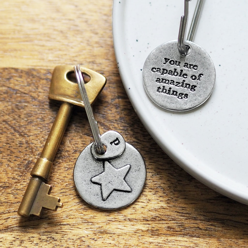 'You are Capable of Amazing Things' Star Keyring