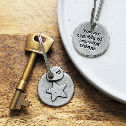 'You are Capable of Amazing Things' Star Keyring