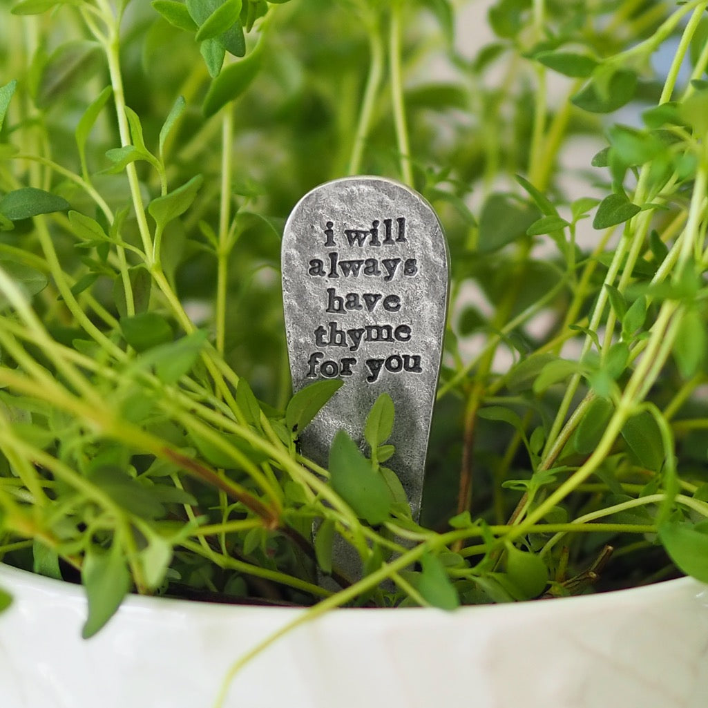 'I Will Always Have Thyme For You' Plant Marker