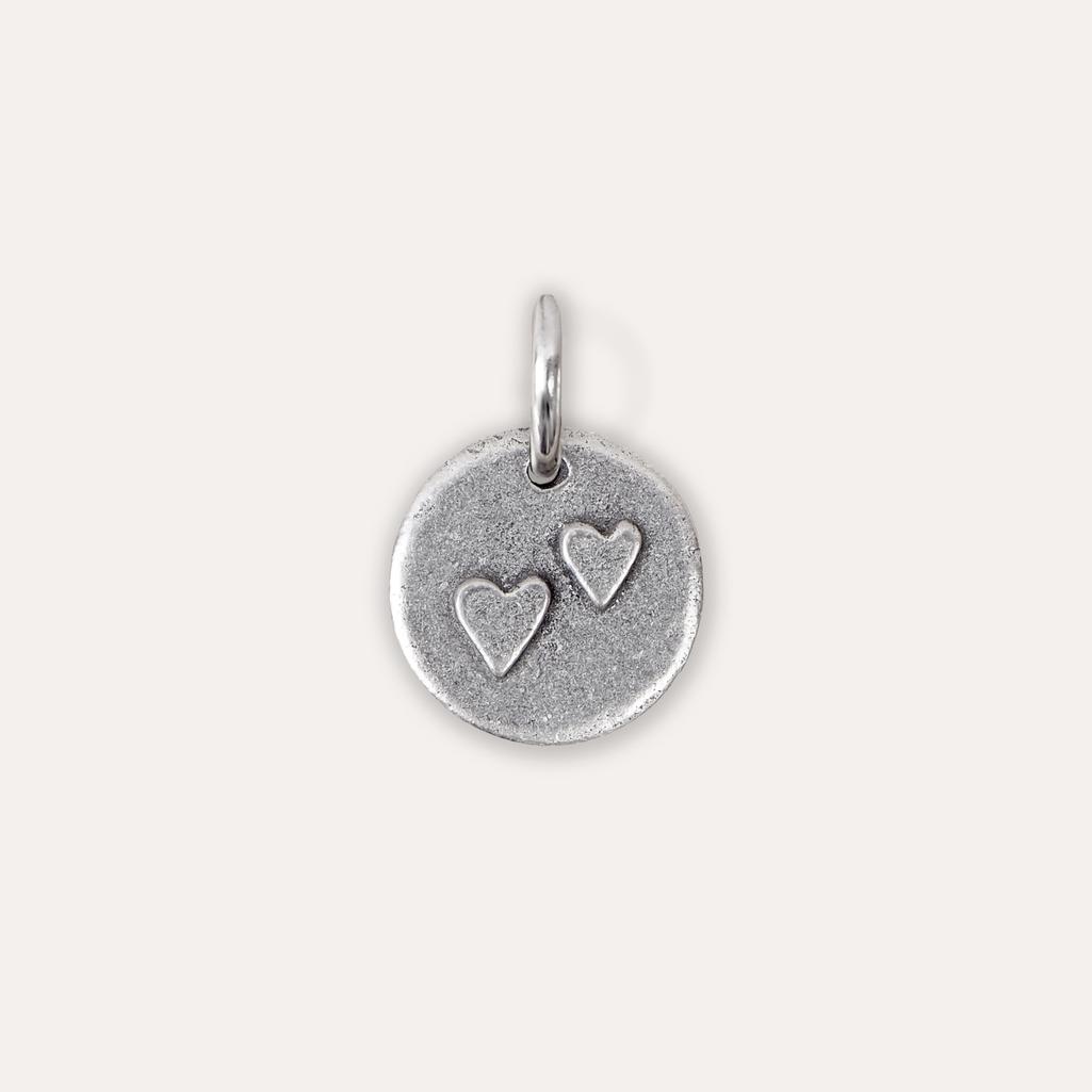 'Two Hearts for You and Me' Charm